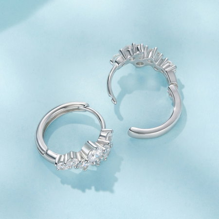 Cercei argint ear cuff cu Zirconia stralucitoare [5]