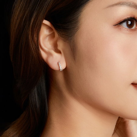 Cercei argint Elegance cu Moissanite [6]