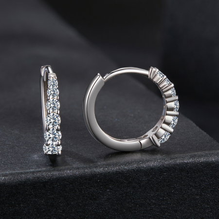 Cercei argint Elegance cu Moissanite [3]