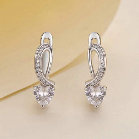 Cercei argint eleganti cu inimioare [7]