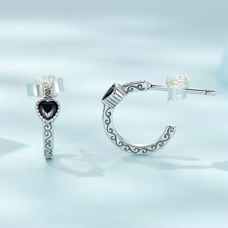 Cercei argint eleganti cu inimioare [2]