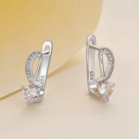 Cercei argint eleganti cu inimioare [4]