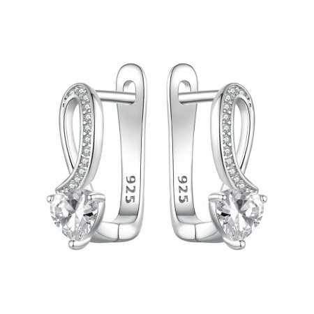 Cercei argint eleganti cu inimioare