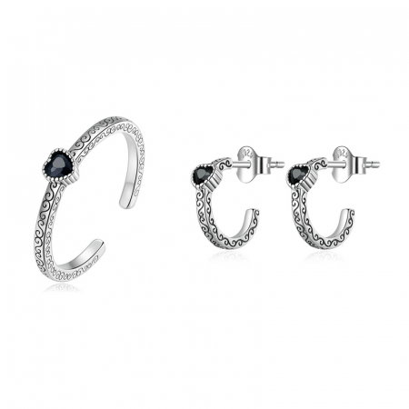 Cercei argint eleganti cu inimioare [8]