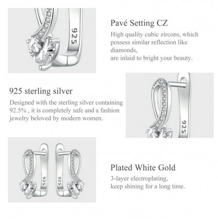 Cercei argint eleganti cu inimioare [13]