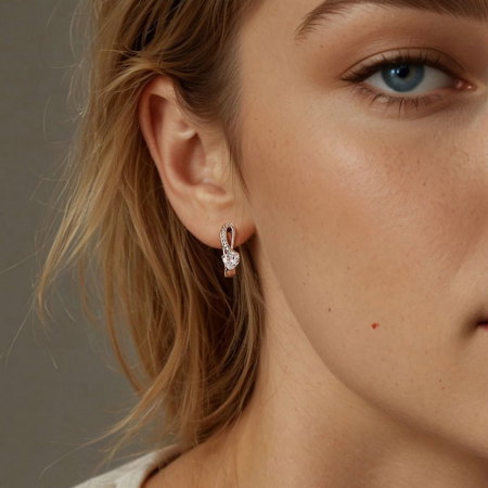 Cercei argint eleganti cu inimioare [5]