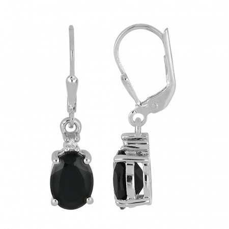 Cercei argint eleganti cu onix si zirconiu - EVA0067 [1]