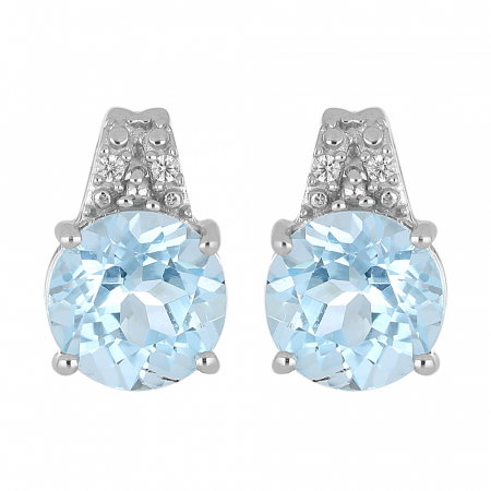 Cercei argint eleganti cu topaz si zirconii - EVA0073 [0]