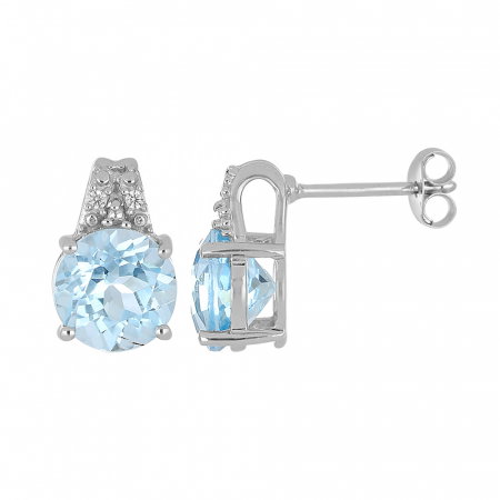 Cercei argint eleganti cu topaz si zirconii - EVA0073 [1]