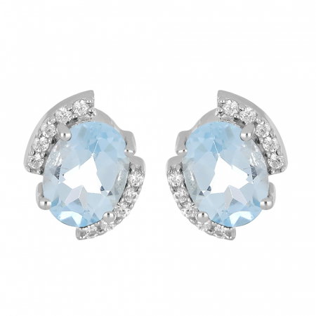 Cercei argint eleganti cu topaz si zirconiu - EVA0059 [0]