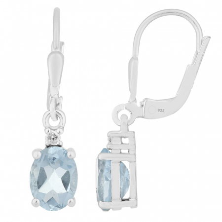Cercei argint eleganti cu topaz si zirconiu - EVA0069 [0]