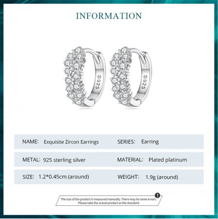 Cercei argint Exquisite cu zirconii [8]