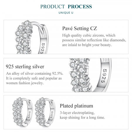 Cercei argint Exquisite cu zirconii [10]