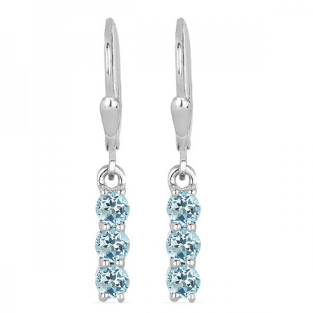 Cercei argint Fanny, 925, cu topaz albastru - EVA0030 [0]