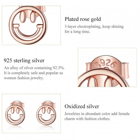 Cercei argint fete zambitoare placati cu aur roz [4]