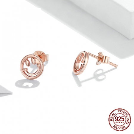 Cercei argint fete zambitoare placati cu aur roz [2]