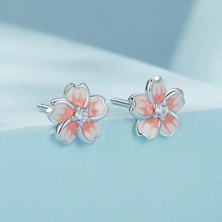 Cercei argint floare de cires [2]