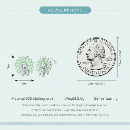 Cercei argint floare si albinuta [12]