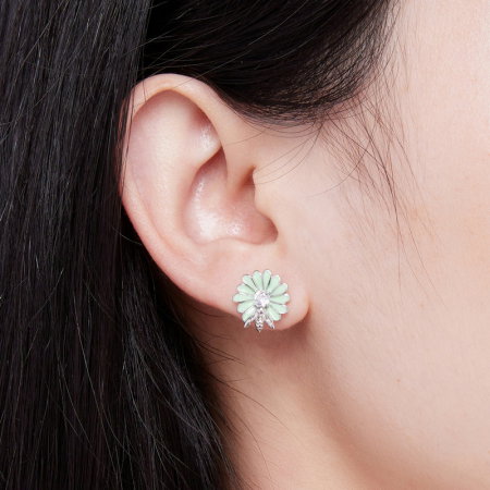 Cercei argint floare si albinuta [5]