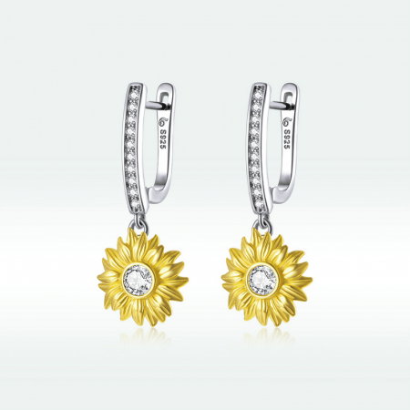 Cercei argint floarea soarelui [8]