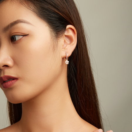 Cercei argint flori de cires [4]