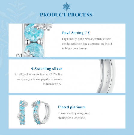 Cercei argint flori de gheata [9]