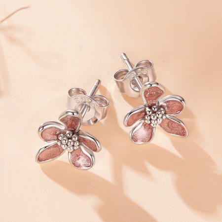 Cercei argint flori de toamna cu surub [3]