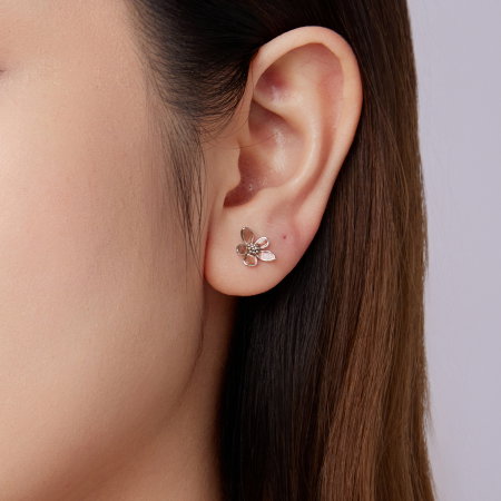 Cercei argint flori de toamna cu surub [7]