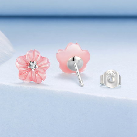Cercei argint Flori Sakura Roz [2]