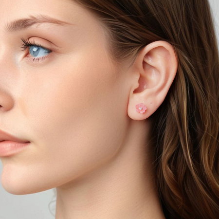 Cercei argint Flori Sakura Roz [5]