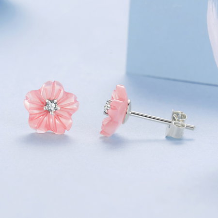 Cercei argint Flori Sakura Roz [6]