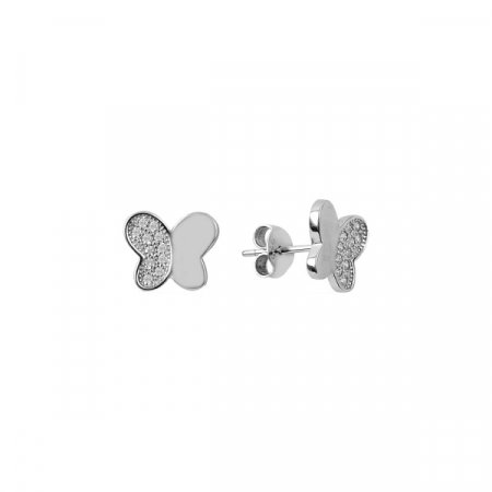 Cercei argint fluturas cu cristale