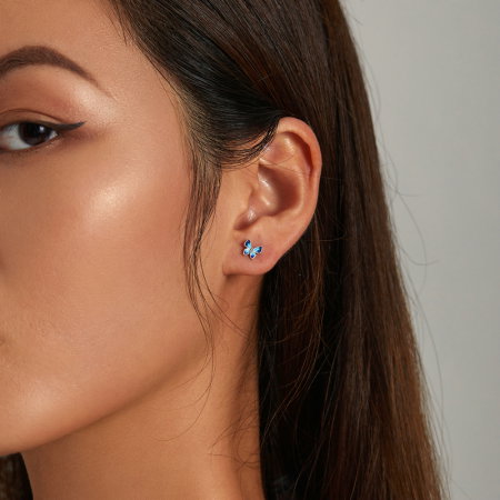 Cercei argint fluturasi albastri [4]