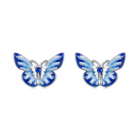Cercei argint fluturasi albastri [0]