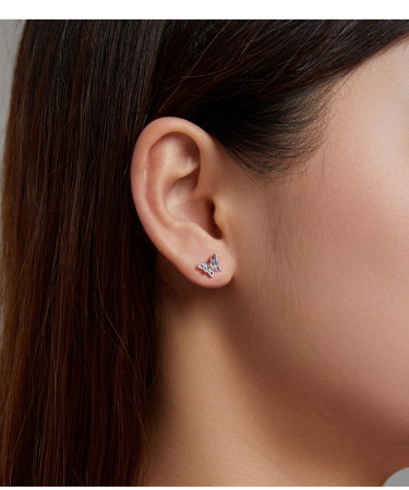 Cercei argint fluturasi colorati [8]