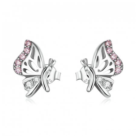 Cercei argint fluturasi delicati