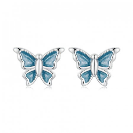 Cercei argint fluture albastru [7]