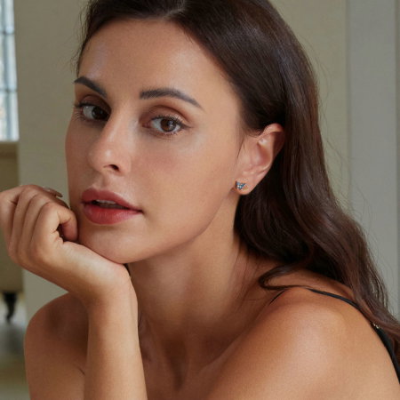 Cercei argint fluture albastru [6]