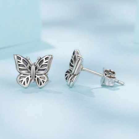 Cercei argint fluture cu surub [6]