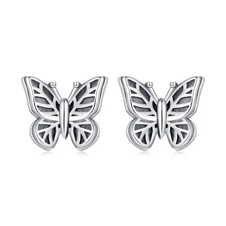 Cercei argint fluture cu surub