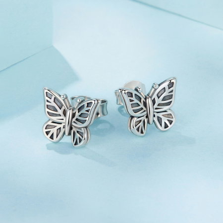 Cercei argint fluture cu surub [4]