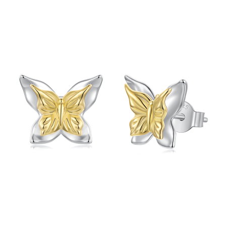 Cercei argint fluture cu surub