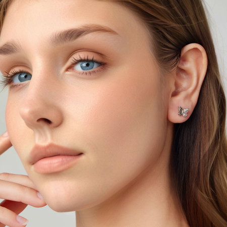 Cercei argint fluture cu surub [1]