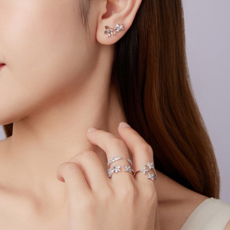 Cercei argint frunze de artar cu surub [17]