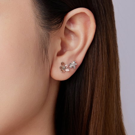 Cercei argint frunze de artar cu surub [11]