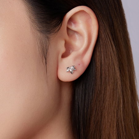 Cercei argint frunze de artar cu surub [9]