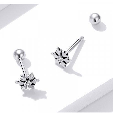 Cercei argint fulgi de nea cu zirconii [5]