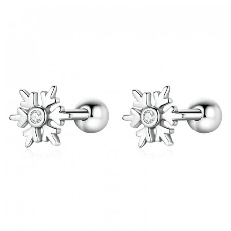 Cercei argint fulgi de nea cu zirconii