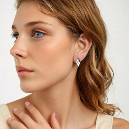 Cercei argint geometrici [7]