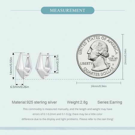 Cercei argint geometrici [9]